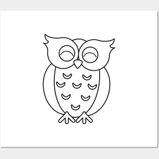 amused owl Posters and Art